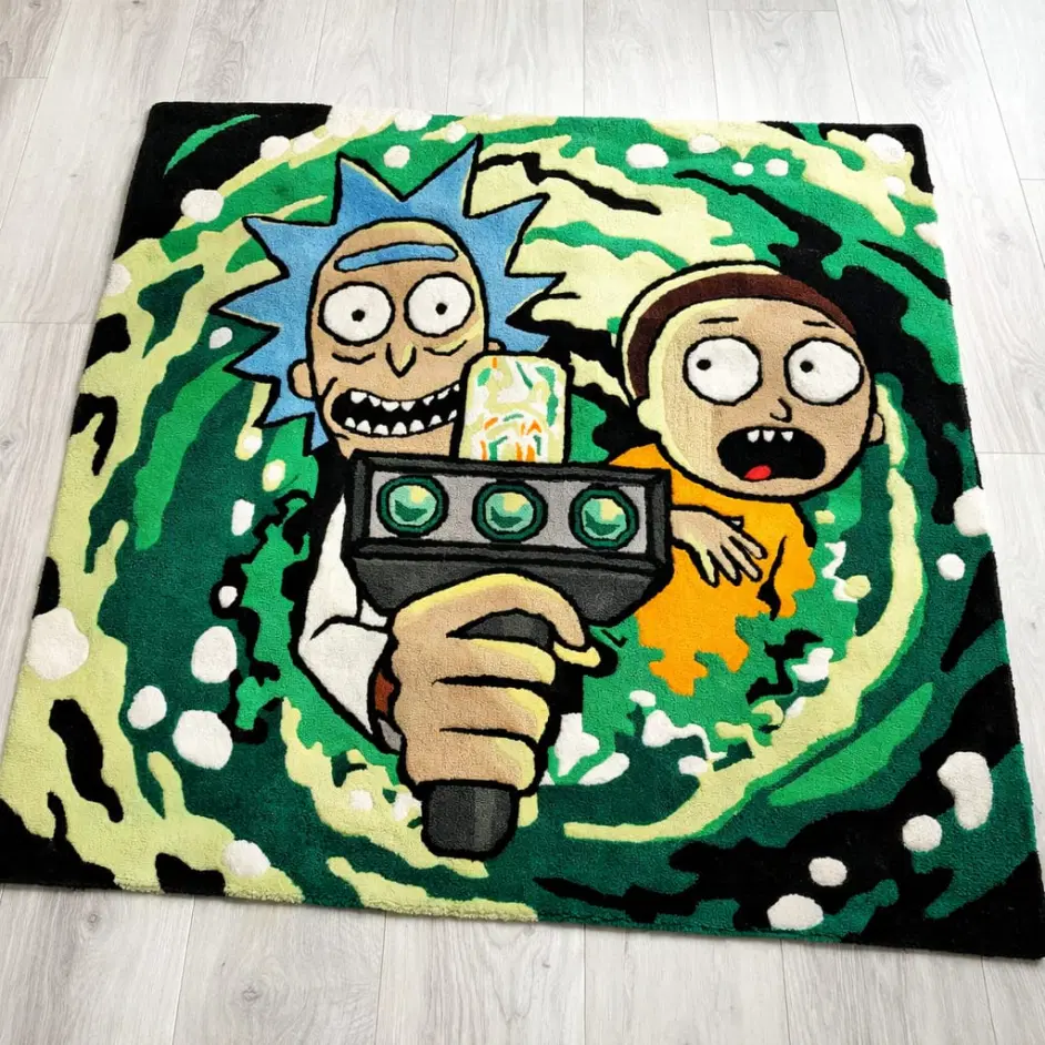 Фото этапа "Итоговый отчет" для ковра: Изготовление тафтингового ковра на заказ: кейс ковра с Риком и Морти