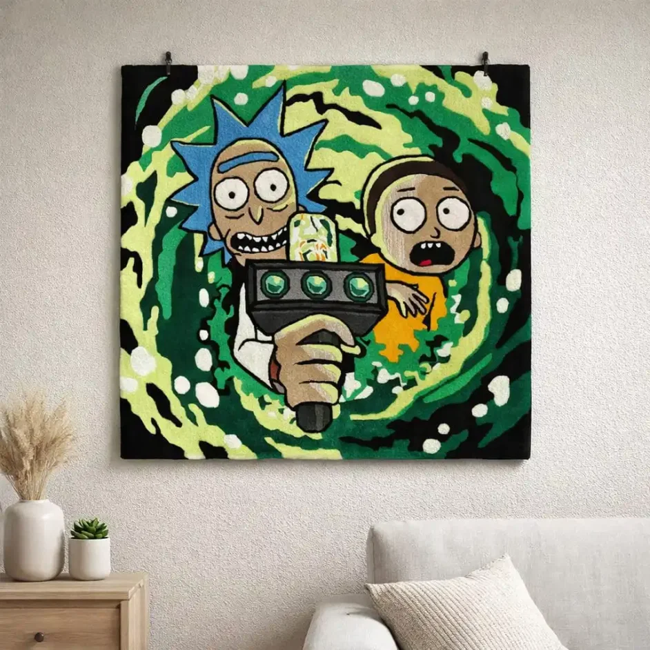 Фото этапа "Что в итоге?" для ковра: Изготовление тафтингового ковра на заказ: кейс ковра с Риком и Морти