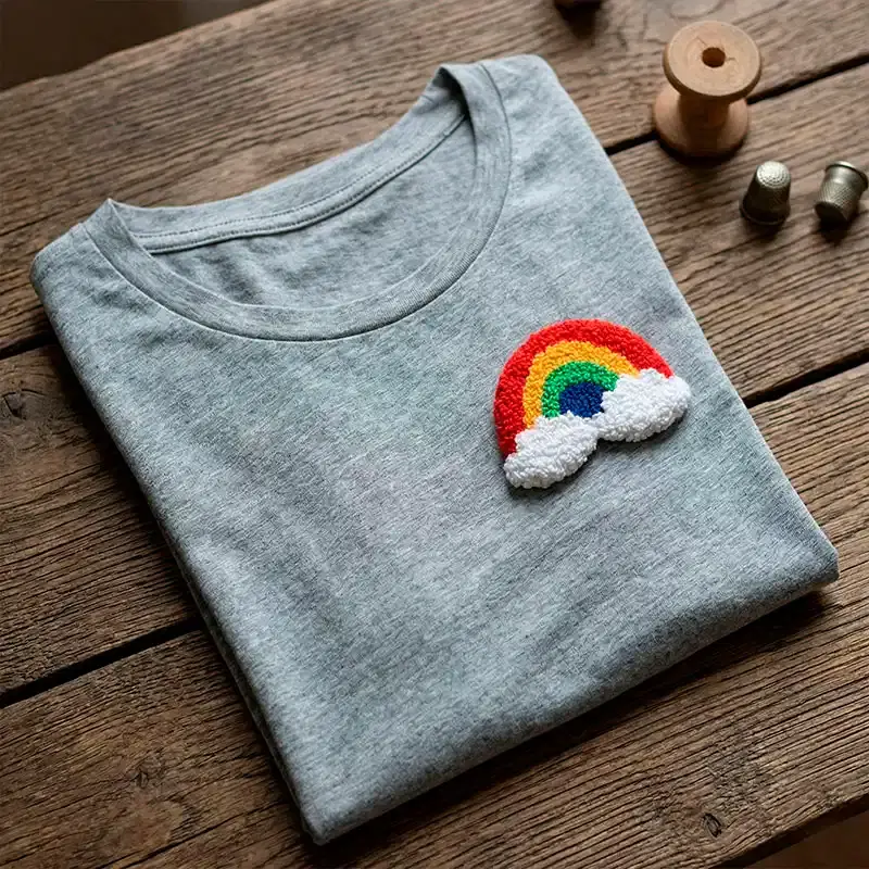 Радуга — схема для ковровой вышивки (punch needle), нашивка или декор на одежду