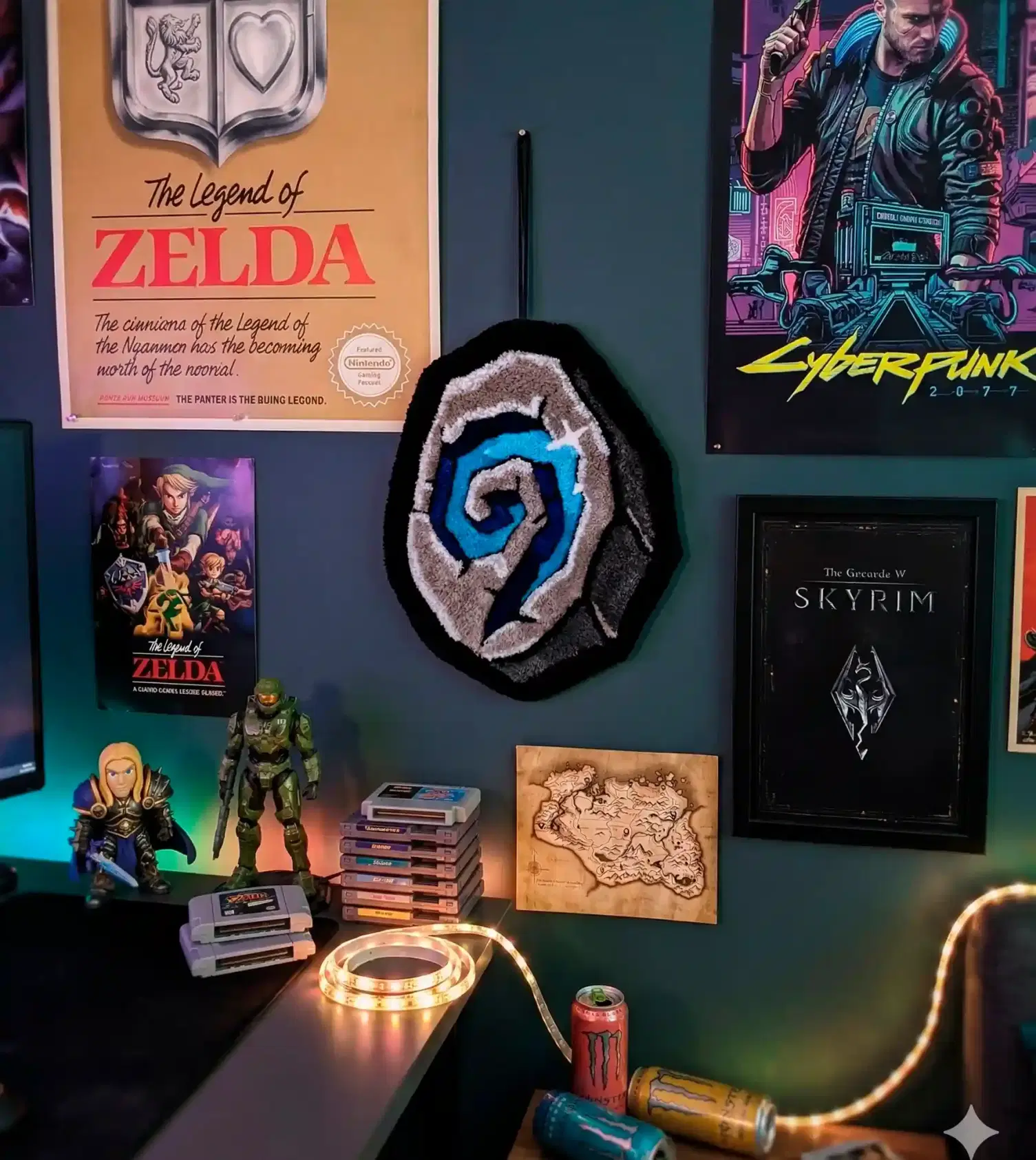 Фото этапа "Результат работы" для ковра: Настенный тафтинговый ковер с камнем телепортации — ручная работа