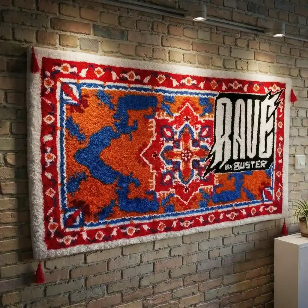 Тафтинговый ковер на заказ: процесс изготовления ковра с советским орнаментом и логотипом