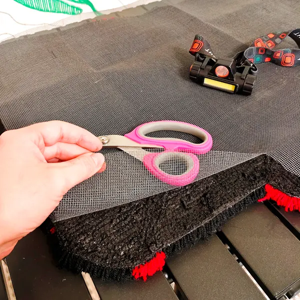 сушка основания ковра после проклейки