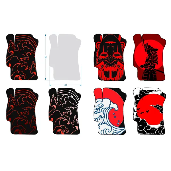 подготовка шаблона формы при изготовлении ковра в автомобиль