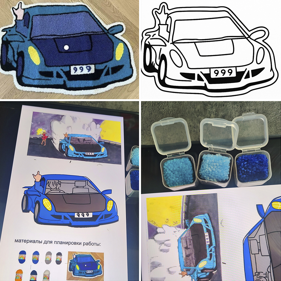 Подбор макета ковра на заказ DuoGuru, тафтинг