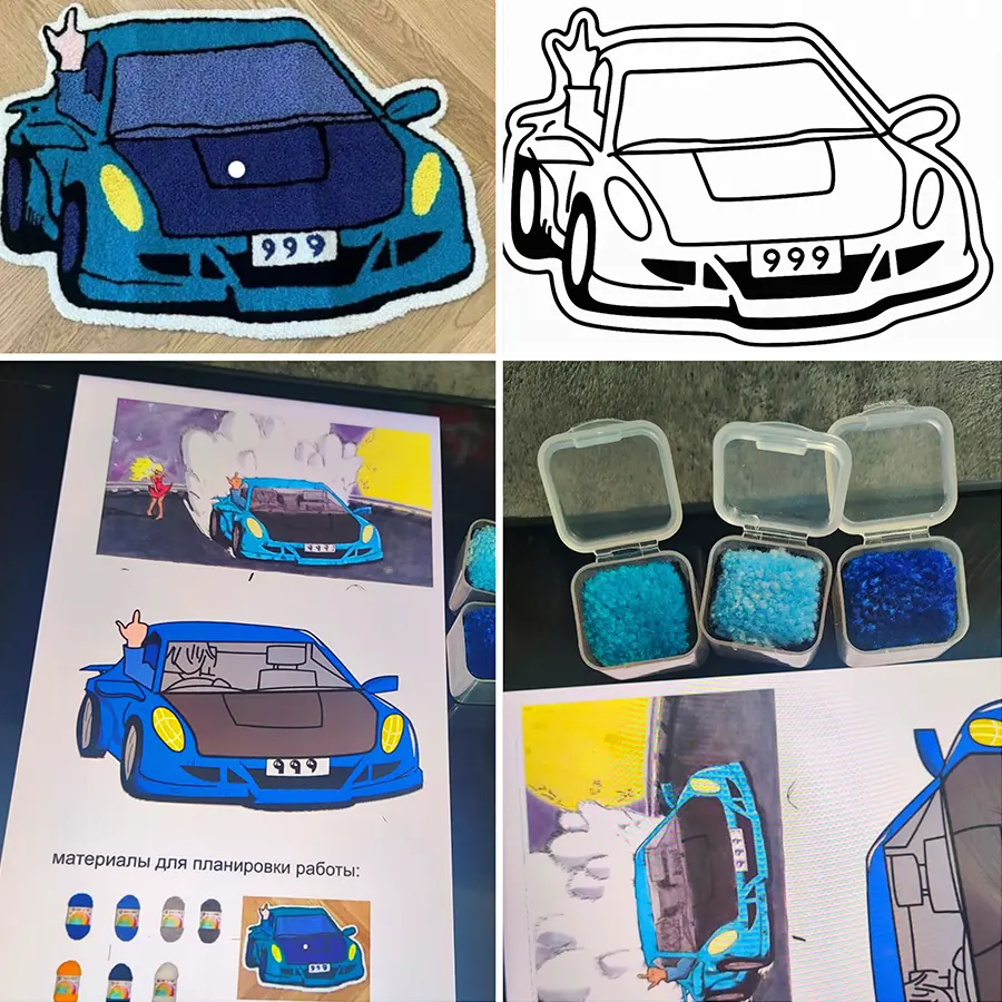 Подбор макета ковра на заказ DuoGuru, тафтинг