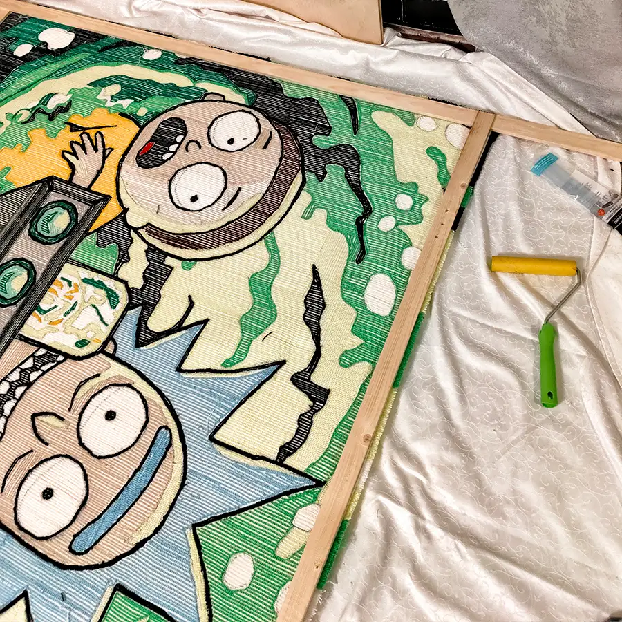 Плотная основа тафтинга Дуогуру для ковра на заказ